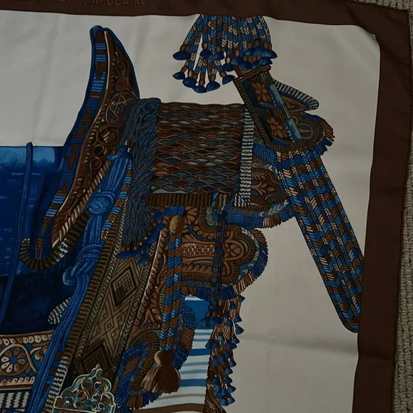 Hermès 100% Silk Scarf Selle D’Apparat Marocaine - Picture 8 of 12
